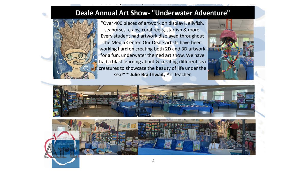 We are so proud of our #AACPSawesome art teacher, Mrs. Braithwait, for being a spotlight in the AACPS art newsletter! 🦅🎨#DealeEaglesSOAR #BelongGrowSucceed