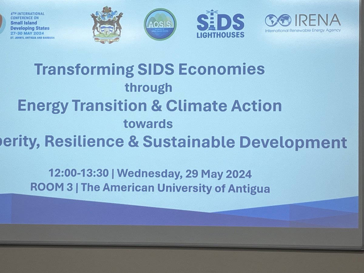 Full room persisting through the heat on the important ⁦@SIDS4AB⁩ session on the energy transition - with excellent intervention by ⁦@stefanomoncada⁩ from ⁦@UMislands⁩