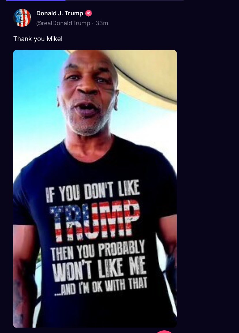 Mike Tyson is on the Trump Train 🚂