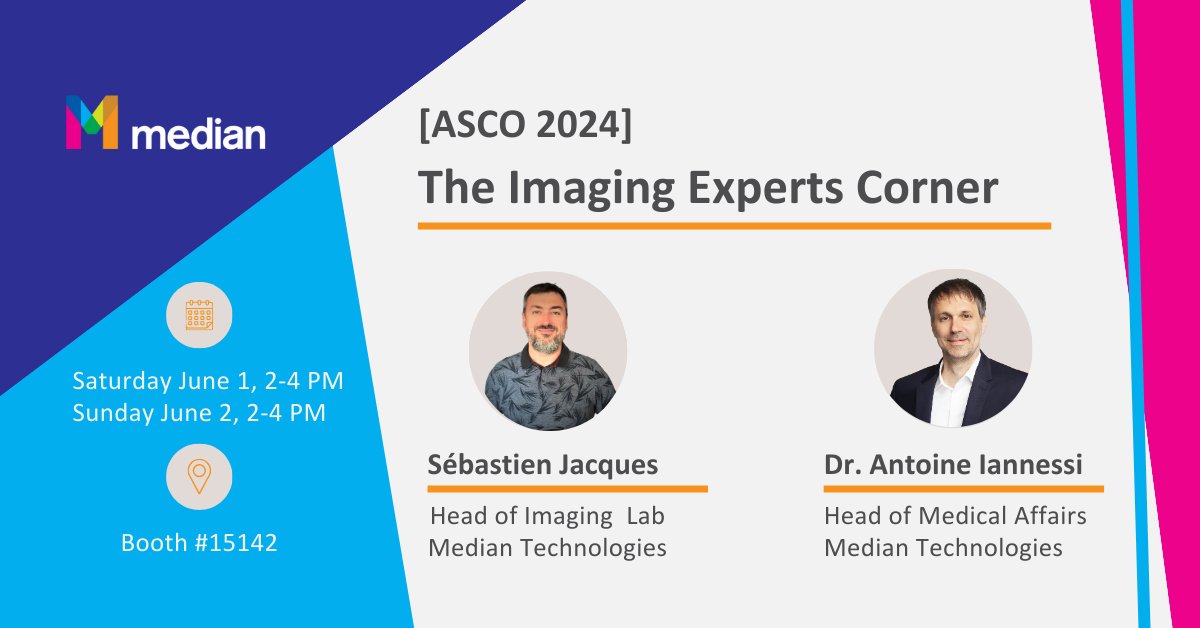 [Last Call] Register Now for the Imaging Experts Corner!
#ASCO24 is around the corner, and you can still secure your personalized 1:1 consultations at The Imaging Experts Corner at the Median Technologies booth #15142 here👉forms.office.com/e/UxHeSxFvfw
#clinicaltrials #medicalimaging