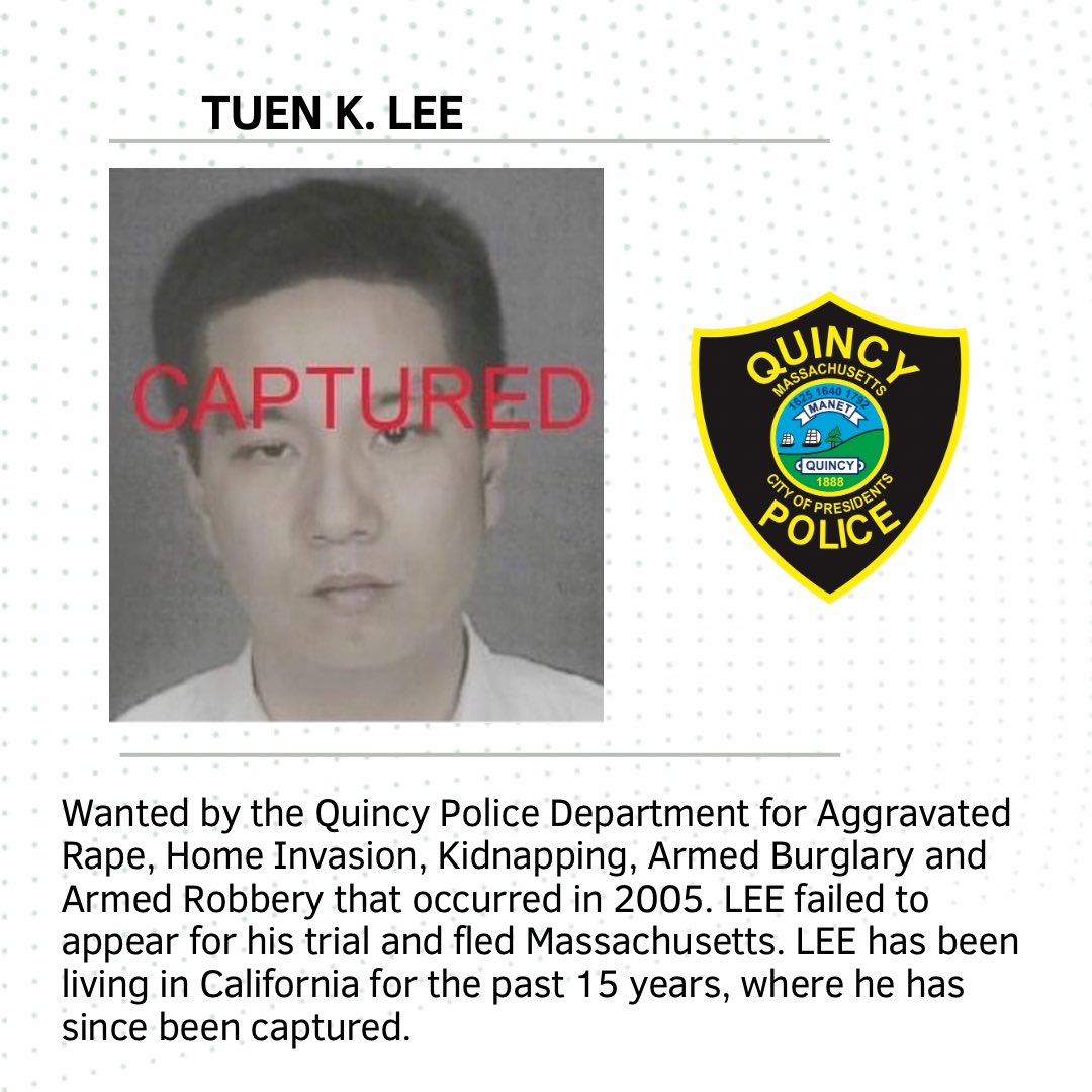 法网恢恢疏而不漏 华裔强奸犯被从加州遣返麻州