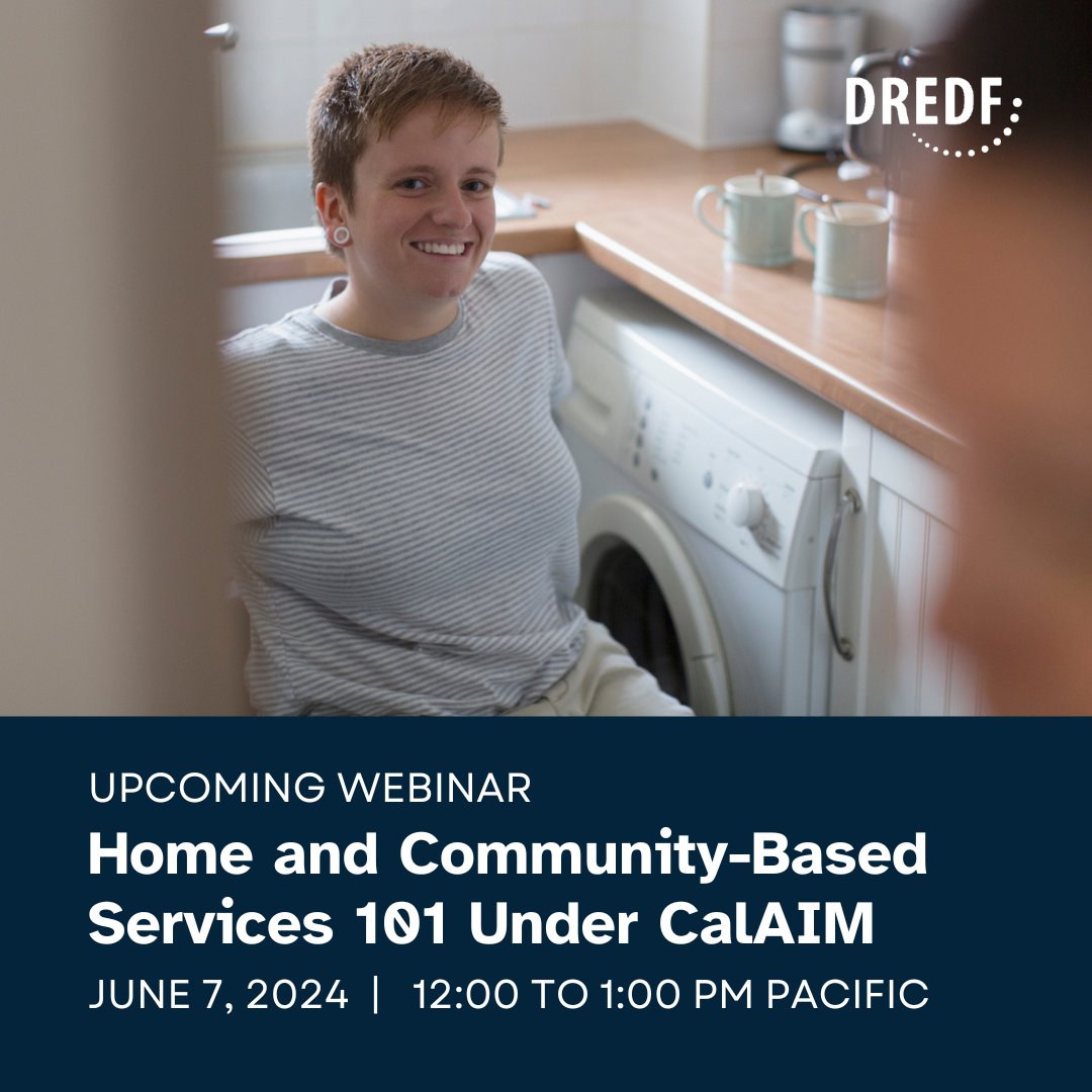 Our upcoming webinar will cover recent changes to Medi-Cal under the CalAIM initiative + how they impact Home and Community-Based Services (HCBS) in California. Learn how the changes affect Medi-Cal enrollees and legal services clients. Registration link:
dredf-org.zoom.us/webinar/regist…