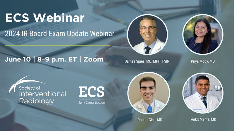 Register now for the upcoming 2024 IR Board Exam Update webinar! We look forward to answering your questions about the exam process, changes, and prep! Register: tinyurl.com/4em95pv9 Submit questions: tfaforms.com/5128060 #IRad #VIRad #RadRes @SIRspecialists @SIRRFS