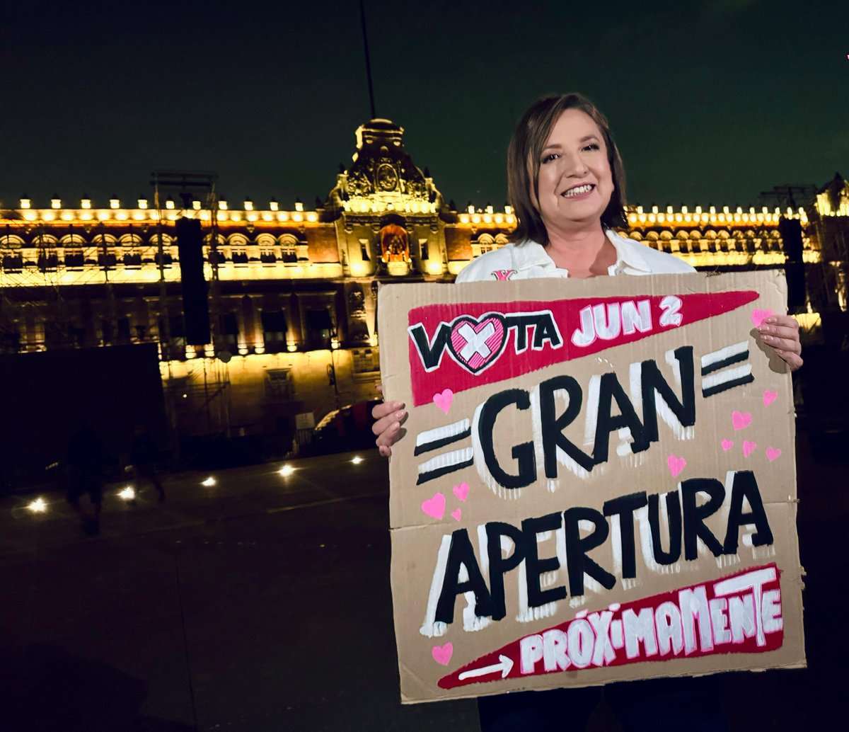 Vamos a abrir las puertas de Palacio Nacional para todas y todos.

¡Este 2 de junio todos a votar!

#InundemosLasUrnas
#XóchitlPresidenta2024

#VotaXóchitl 🩷
#VotaPAN 💙
#VotaPRI ❤️
#VotaPRD 💛