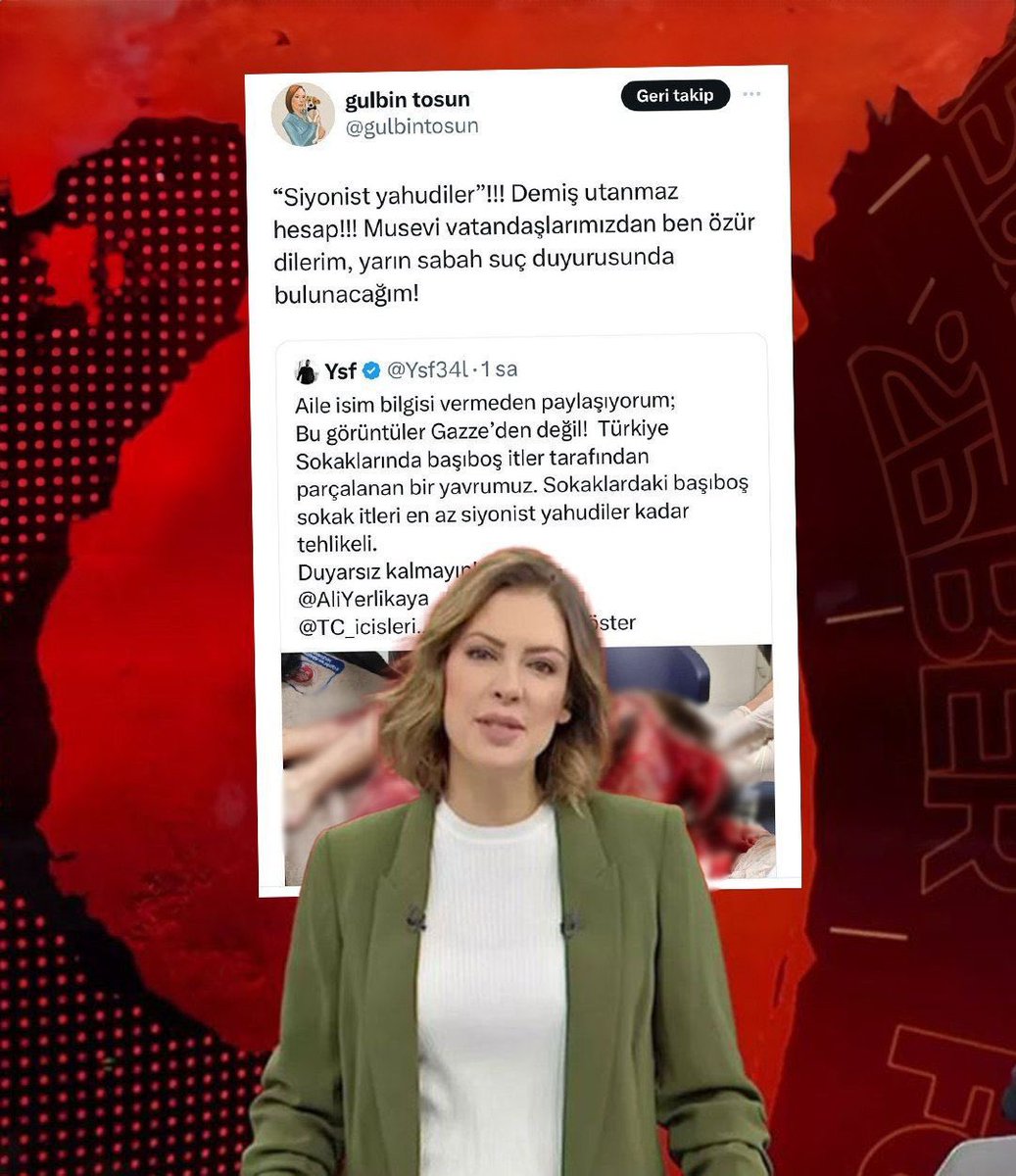 Siyonist Yahudilerden özür dileyen Fox tv sunucu Gülbin T*sun, ülkemdeki muhafazakar kadınları aşaladığı bir konuşmasını eleştirdiğim için hakkımda suç duyurusunda bulunmuş. Gidip ifade verdim. Adaletin terazisi katil siyonistlerden yana olanları da tartmalı Yalnız bırakıldık