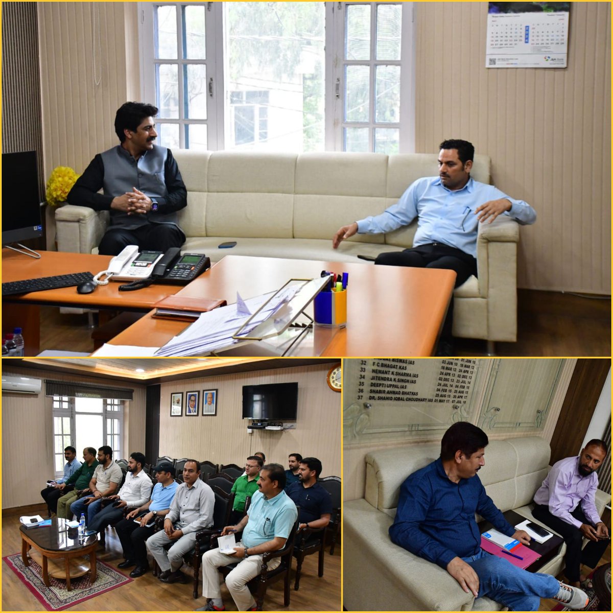 Returning Officer of 3-Anantnag-Rajouri PC, assessed the preparations of Counting day at Rajouri in presence of DEO Rajouri Sh. Om Parkash Bhagat. The preparations of AROs of Rajouri and Poonch districts were reviewed. 
#GeneralElections2024 
@ceo_UTJK 
@diprjk 
@ddnews_jammu