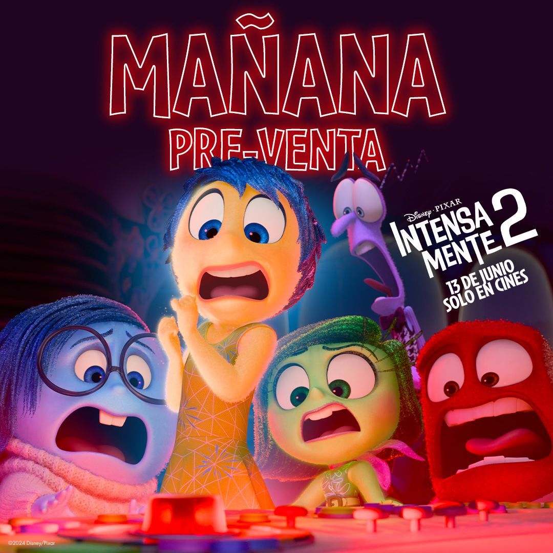 ¡Mañana se activa la preventa de #InsideOut2! @DisneyStudiosLA y @Pixar presentan #IntensaMente2, 13 de junio en cines. 💻 moviecrazyplanet.com/?p=5530