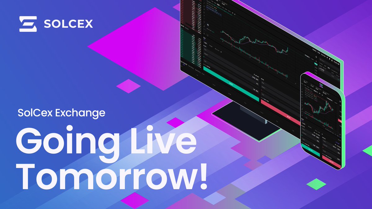 Announcement 🔥 SolCex Exchange is all set to go live tomorrow, May 30th, exclusively for its VIP members This is your chance to join the elite ranks of our VIP members and take your trading to the next level Get ready to trade like never before 🔥 $SOLCEX @solana