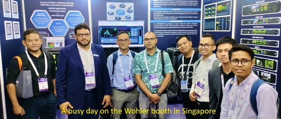 Wohler booth# 5J2-10 at the B'Cast Asia show  

Excited  to see Mr. Christopher Quinlivan, US Regional Senior Commercial Service  officer for South East Asia visiting our booth earlier today, as well  as a strong attendance on our booth.
#broadcast