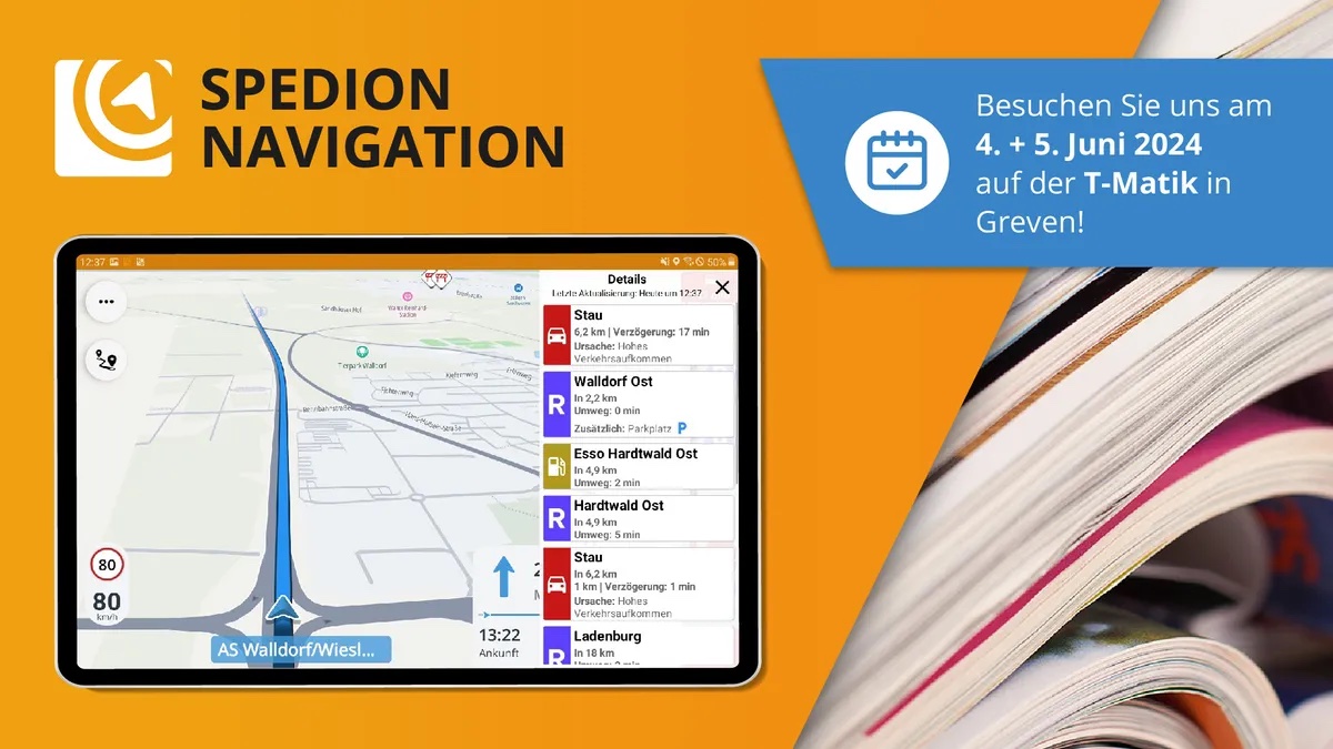 spedionapp's tweet photo. 35 Jahre NFM: Das Fachmagazin ist als Leitmedium für die Transportbranche nicht mehr wegzudenken. Ebenso wenig wie die neue SPEDION Navigation! Unsere Lkw-Navigation mit Live-Traffic-Daten für die optimale Routenführung stellen wir Ihnen gerne vor. https://t.co/syOD8B4DkX https://t.co/KfW2IaA7tQ
