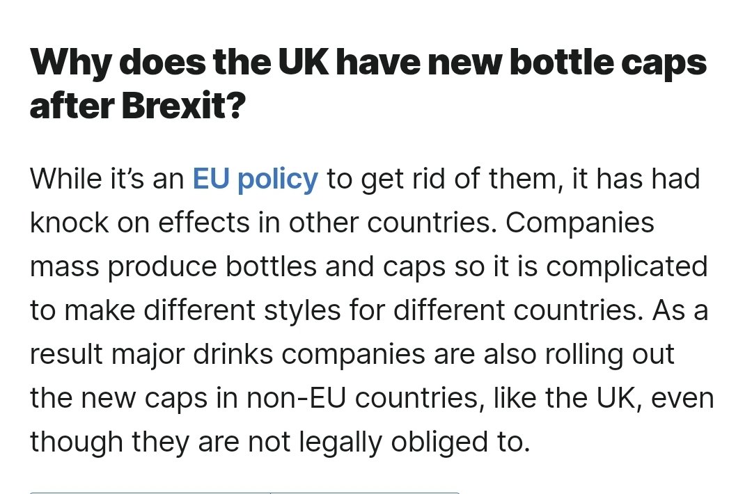 Not the first instance of UK companies following EU legislation post-Brexit, even though they're not legally obliged to.