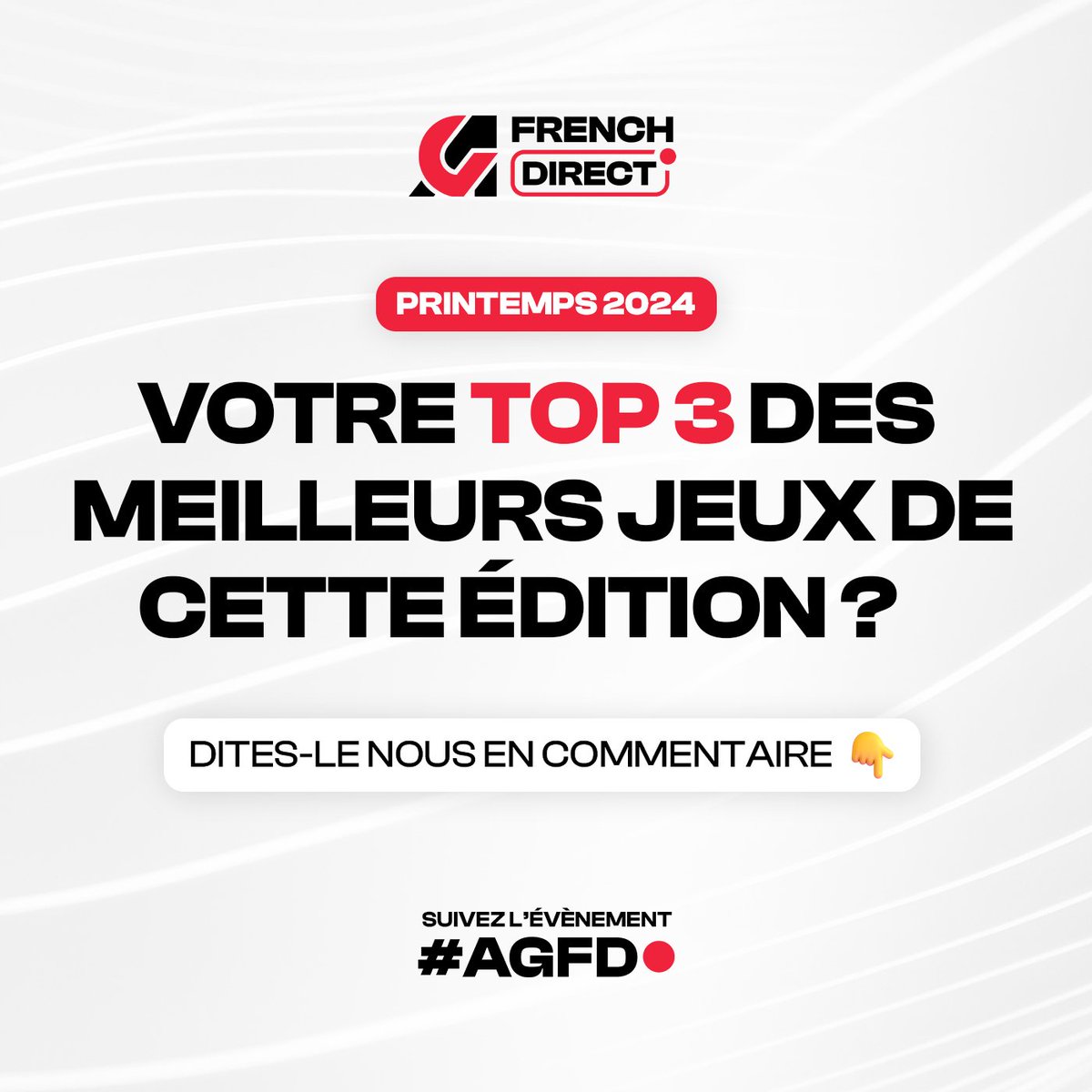 Quels sont les 3 jeux que vous avez directement mis en wishlist pendant cette conférence AG French Direct ? #AGFD 🤔