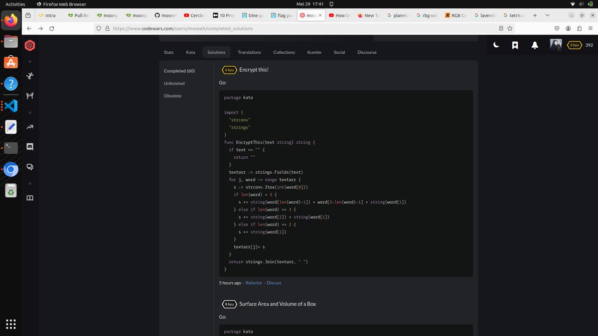 mosesotienoo's tweet image. Day 24 of #100DaysOfCode
Completed #Encryptthis on #codewars using #golang