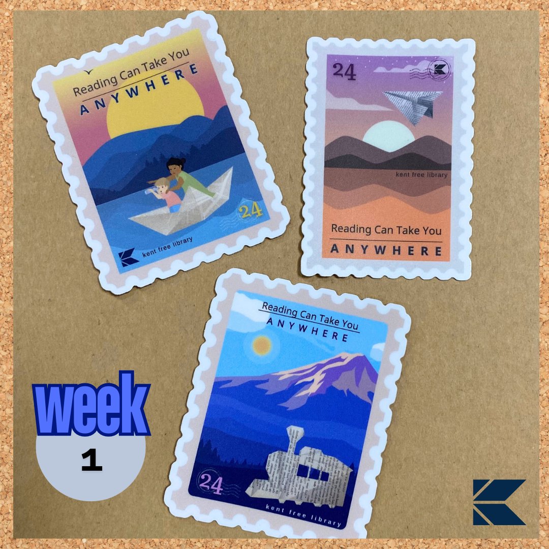 KentFreeLibrary's tweet image. If you have finished your first 6 days of reading, you can start collecting week 1 SRP prizes.  Adults can select a vinyl sticker and get one grand prize entry.  
#SummerReadingProgram
#KentFreeLibrary