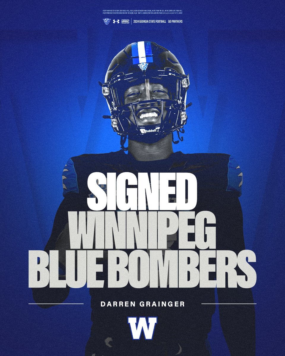 Signed ✍️

Congrats to @_DarrenGrainger for signing with the @Wpg_BlueBombers!

#LightItBlue | #PantherPro