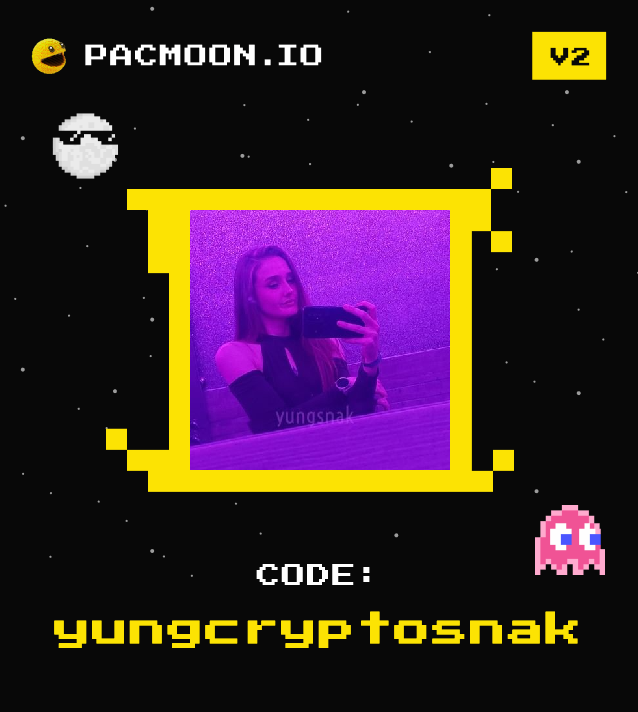 yungcryptosnak's tweet photo. Use my code "yungcryptosnak" to join in on the V2 @pacmoon_ fun!
#WelcometothePac https://t.co/kj9PVlNdzu