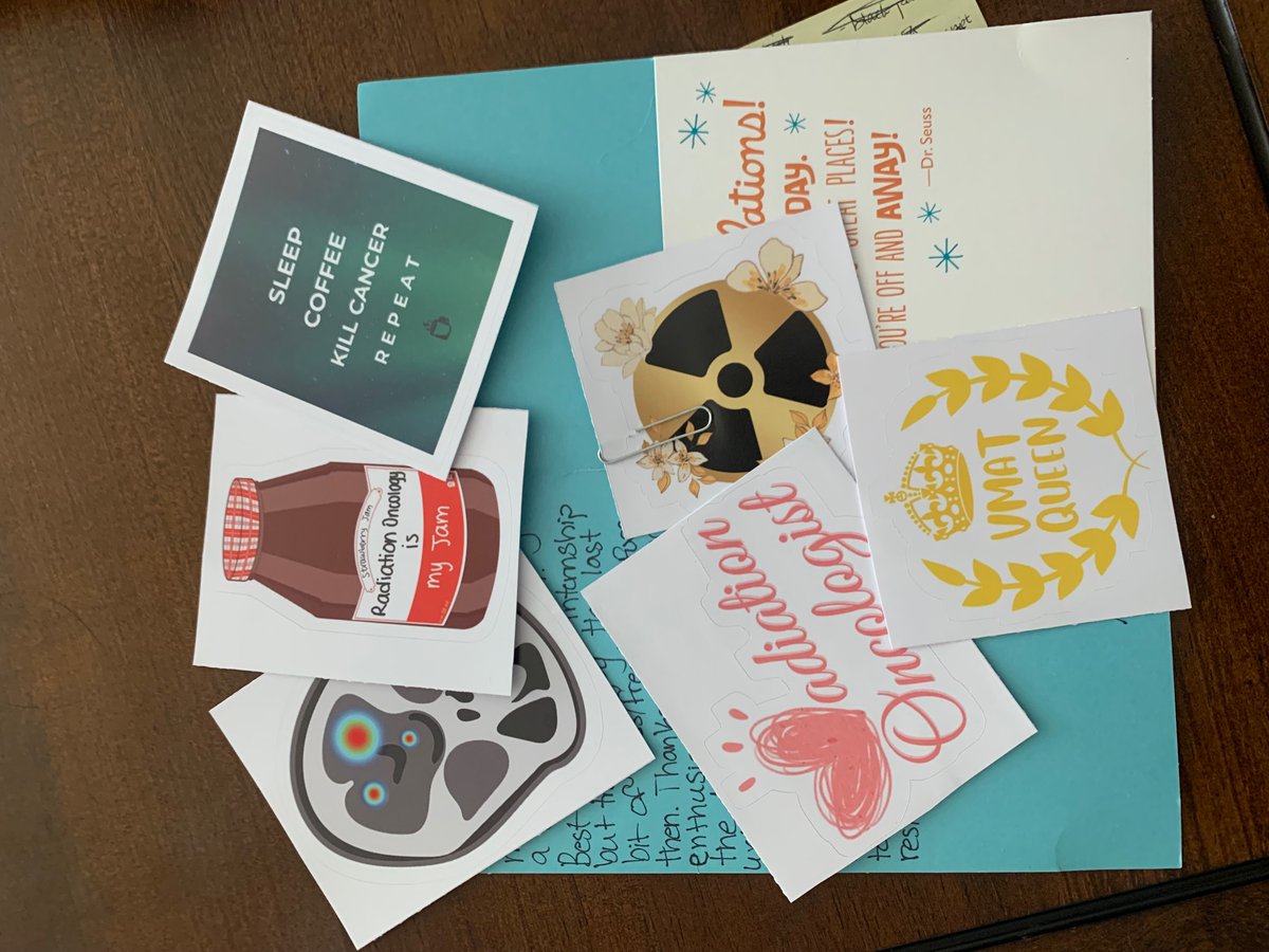 Another shout out for @MaryMahoney02 who NOT only sends the best motivational stickers in the mail, but also mentors so many #RadOnc trainees, with enthusiasm and kindness! Keep an eye out for our #ROCSEG abstract about geographical preferences in RO residency apps!