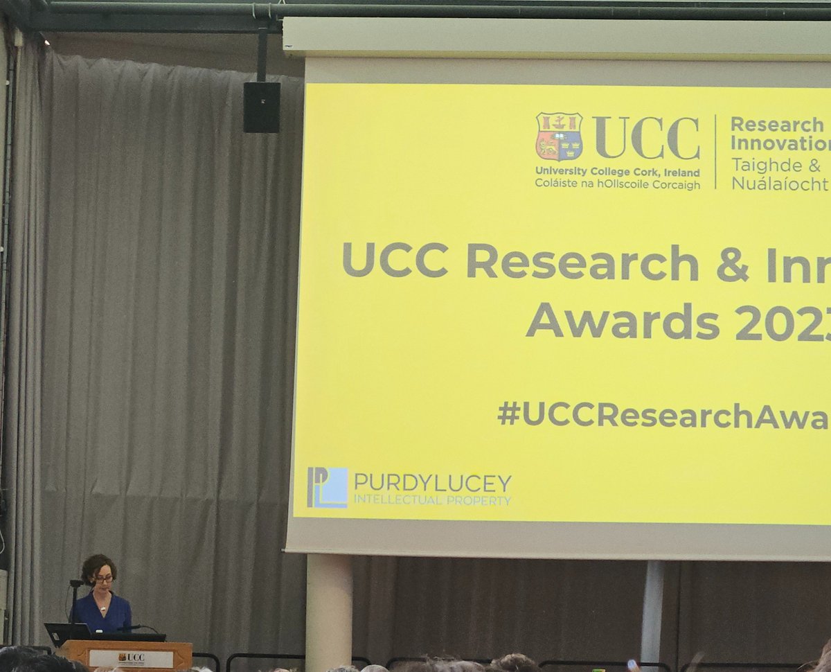 Great keynote for the <a href="/UCCResearch/">UCC Research</a> #UCCResearchAwards, Dr. Mairéad O'Driscoll talking about the importance of innovation in Irish Research, including <a href="/hrbireland/">HealthResearchBoard</a> funded research, and how there's an exciting future for Irish Research ahead.

#uccresearch #uccinnovation