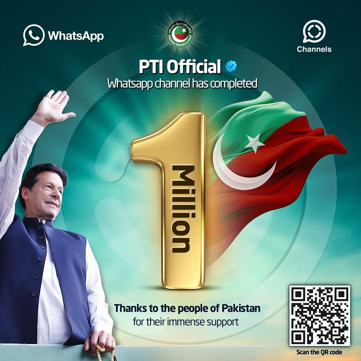 All Pakistanis follow the PTI Official WhatsApp channel. @PTIofficial