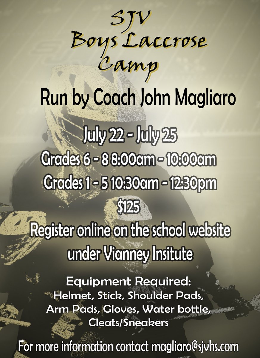πππΆπΈπ½ π΅ππ·π·π ππΈππππΆ (@coachba1010) on Twitter photo 2024 Sport Camps <a href="/SJVHS/">Saint John Vianney High School</a>
π <a href="/SJVLadyLancers/">SJV Lady Lancers Basketball</a>
sjvhs.com/vianney-institβ¦
π€ΌββοΈ <a href="/SJVWrestling/">SJV Wrestling</a>
sjvhs.com/vianney-institβ¦
π <a href="/SJVLancersFB/">St. John Vianney Football</a>
sjvhs.com/vianney-institβ¦
ποΈββοΈ <a href="/Coach_tye7/">Tye Coleman</a>
forms.gle/vtjNv5175j1PgDβ¦
π₯
sjvhs.com/vianney-instit⦠2024 Sport Camps <a href="/SJVHS/">Saint John Vianney High School</a>
π <a href="/SJVLadyLancers/">SJV Lady Lancers Basketball</a>
sjvhs.com/vianney-institβ¦
π€ΌββοΈ <a href="/SJVWrestling/">SJV Wrestling</a>
sjvhs.com/vianney-institβ¦
π <a href="/SJVLancersFB/">St. John Vianney Football</a>
sjvhs.com/vianney-institβ¦
ποΈββοΈ <a href="/Coach_tye7/">Tye Coleman</a>
forms.gle/vtjNv5175j1PgDβ¦
π₯
sjvhs.com/vianney-institβ¦