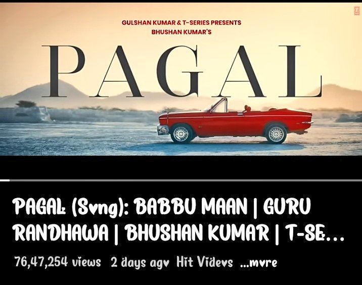 Mr.Randhawa kya gana bnaya h ye 🫶🏻❤️❤️ mtlb itna addicted song my god 💖 
Bht time se kisi song ko itna loop pr nhi suna jitna isko 2 din me hi sun lia 🥵...... One of the best song and one of the best collaboration 🔥 Babbu maan Sir X Guru Randhawa ❤️.....aapne apne vocals ko