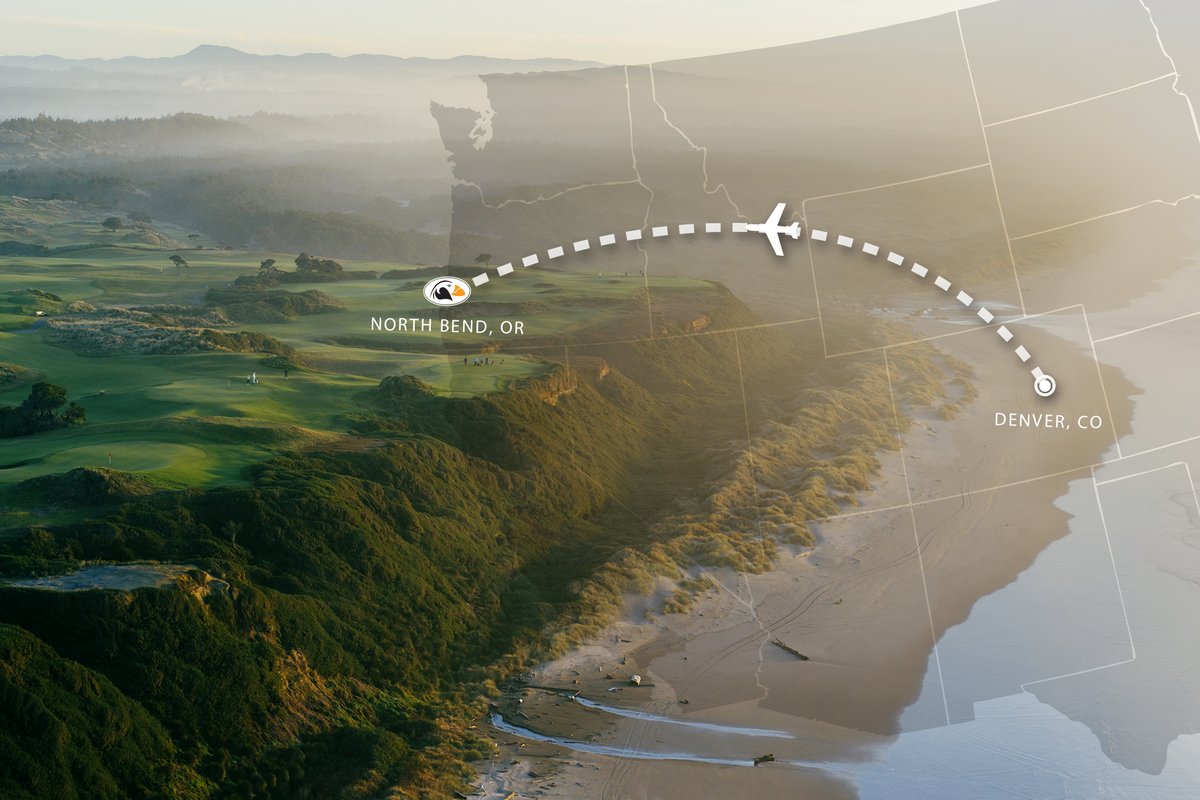 Charting your route to Bandon Dunes? Denver flights are back! On Sundays and Wednesdays through October 23, 2024, fly direct from Denver (DEN) to North Bend (OTH) via @united. Visit our website for more details → bandondunesgolf.com/golf-resort-in…