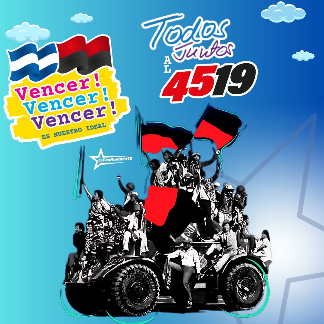 Ya lo decía el día ayer el Comandante Daniel:
“Vencer, vencer, vencer……”
Y al grito de patria Libre o Morir
marcharemos al triunfo de la Revolución
🎶🎶🎤 

#TodosJuntosAl4519 
#SoberaniayDignidadNacional 
@Atego16 @Ge_Sus26 @jcsankings @Elleon19julio79 @Amanecerabz @jbrisol