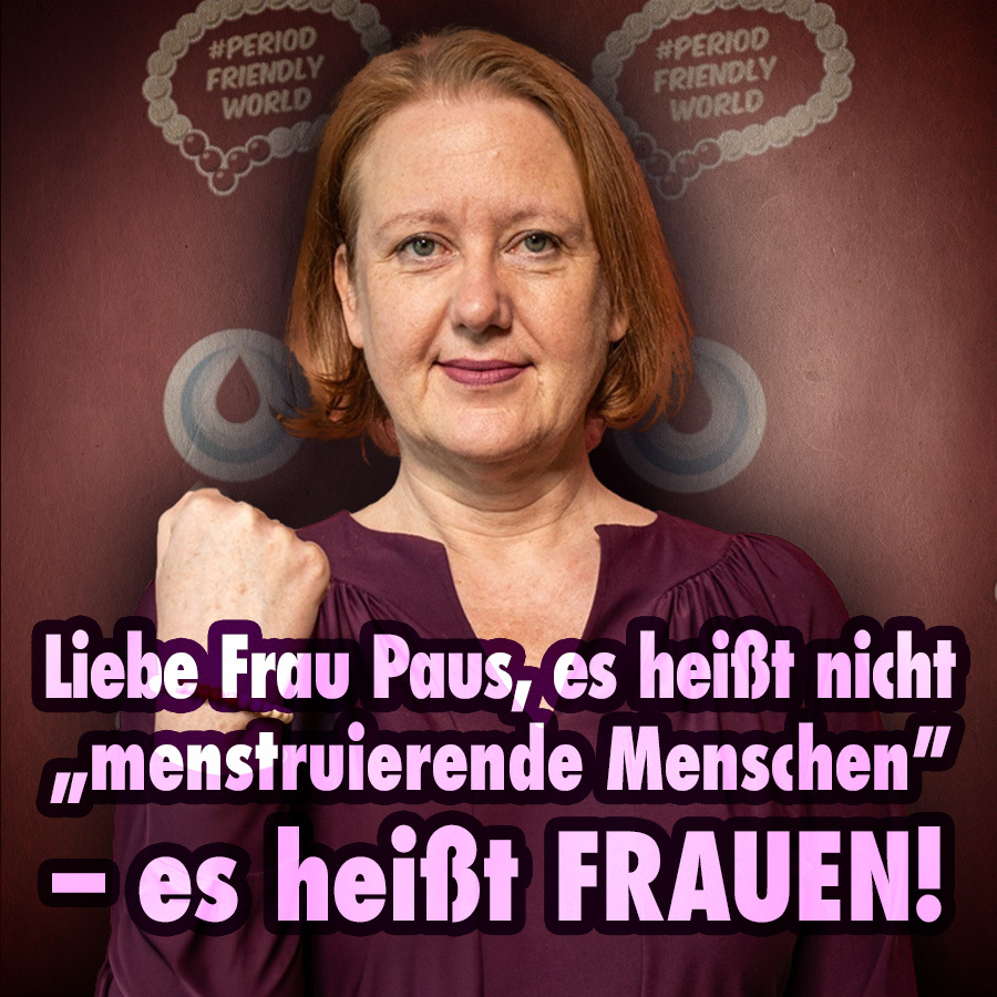 „... denn das Schweigen über die Monatsblutung vermittelt menstruierenden Menschen, dass sie immer noch etwas Schambehaftetes sein“, erklärt Familienministerin Paus auf Instagram. Nur Frauen menstruieren. Sonst niemand. nius.de/gesellschaft/l…