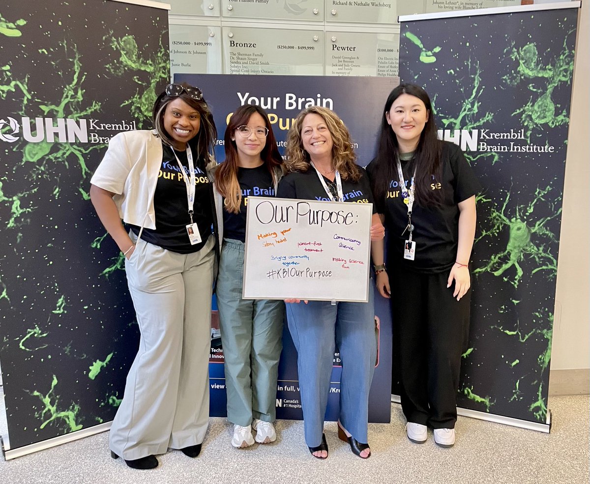 Our purpose on the ⁦<a href="/KBI_UHN/">Krembil Brain Institute</a>⁩ Comms team is to tell your stories and make science fun &amp; engaging! #KBIOurPurpose