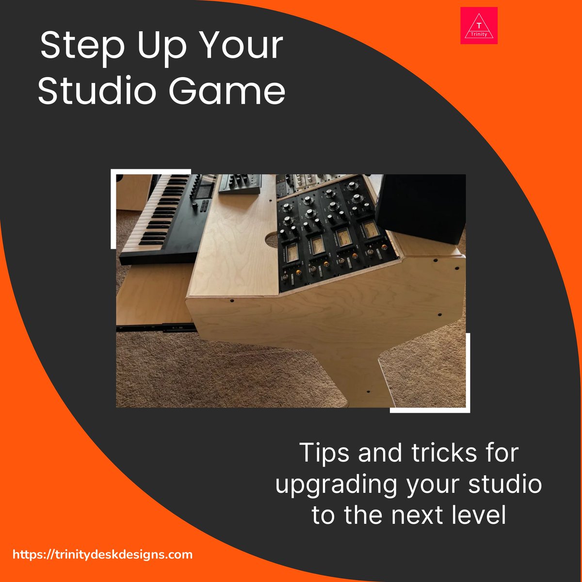 Trinitydesks's tweet image. Transform Your Studio! See how you can upgrade your recording space with our desks. 🎶 Get the professional look &amp;amp; functionality you&apos;ve always wanted. 

#StudioTransformation #ProRecording

Visit our shop now and take the first step toward a professional recording space.