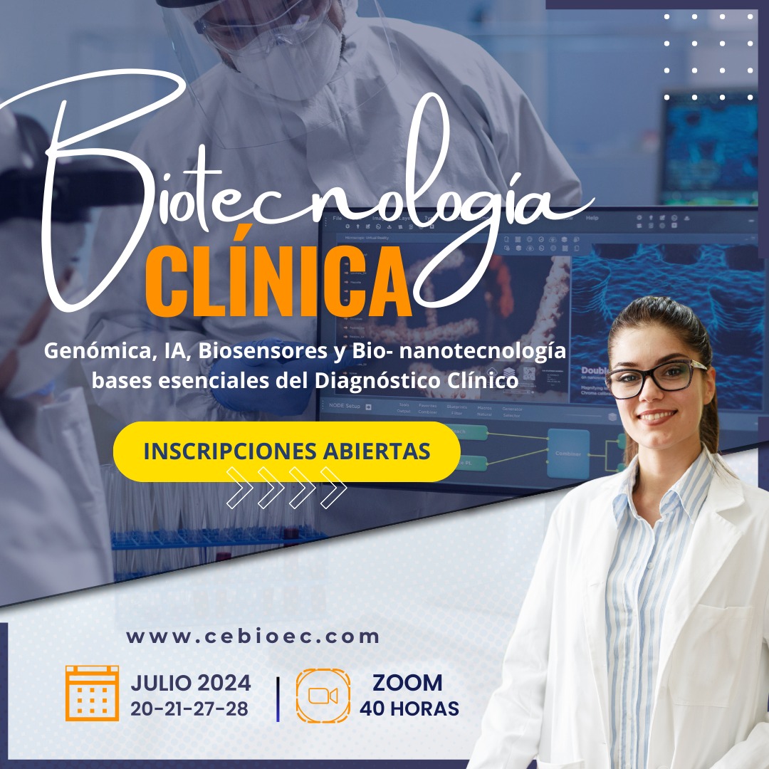 🥼🧬 Te invitamos a nuestro curso virtual "𝐁𝐢𝐨𝐭𝐞𝐜𝐧𝐨𝐥𝐨𝐠𝐢́𝐚 𝐂𝐥𝐢́𝐧𝐢𝐜𝐚: 𝐆𝐞𝐧𝐨́𝐦𝐢𝐜𝐚, 𝐈𝐀, 𝐁𝐢𝐨𝐬𝐞𝐧𝐬𝐨𝐫𝐞𝐬 𝐲 𝐁𝐢𝐨𝐧𝐚𝐧𝐨𝐭𝐞𝐜𝐧𝐨𝐥𝐨𝐠𝐢́𝐚, 𝐁𝐚𝐬𝐞𝐬 𝐄𝐬𝐞𝐧𝐜𝐢𝐚𝐥𝐞𝐬 𝐝𝐞𝐥 𝐃𝐢𝐚𝐠𝐧𝐨́𝐬𝐭𝐢𝐜𝐨 𝐂𝐥𝐢́𝐧𝐢𝐜𝐨"  acortar.link/37tHYX