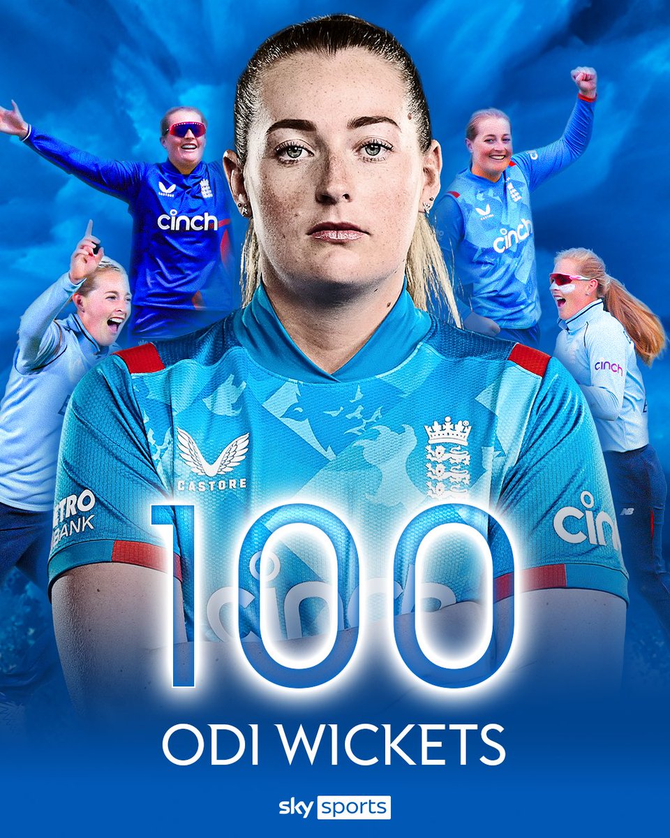 Sophie Ecclestone becomes the FASTEST female bowler to take 100 ODI wickets 💯