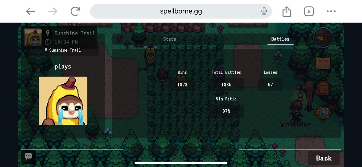RespawnPlays (@respawnplays) on Twitter photo Been really enjoying <a href="/spellbornegame/">Spellborne</a>
Can anyone beat my win rate / battles? Show me your stats below β¬οΈ
#spellbornecreate Been really enjoying <a href="/spellbornegame/">Spellborne</a>
Can anyone beat my win rate / battles? Show me your stats below β¬οΈ
#spellbornecreate