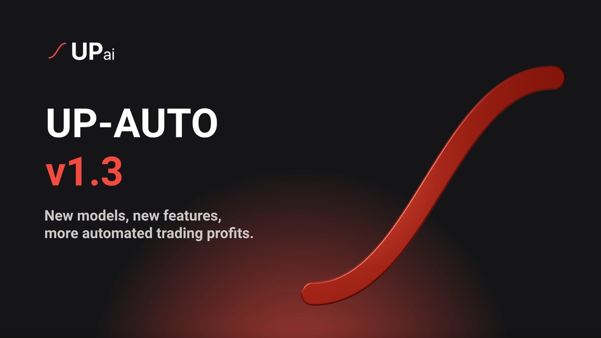 upai_app's tweet image. UP-AUTO v1.3 released! 🎉

🤖3 new models specifically built for automated trading.
💰 Moonbag take profit &amp;amp; trailing stop loss
💻 UX improvements
📸 PNL Cards

Learn more below 🧵