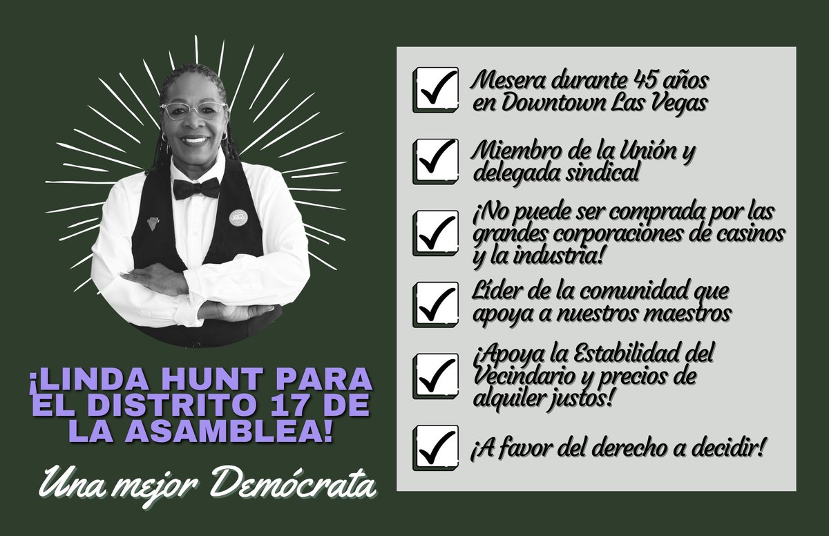 Linda Hunt remembers buying her first home. A backyard for her son. His home runs & touchdowns. Today @LindaForNevada helps co-workers buy their first homes. It changes their lives. Linda is a better Democrat. Linda for Assembly! Election Day: Tuesday, June 11 #WeVoteWeWin