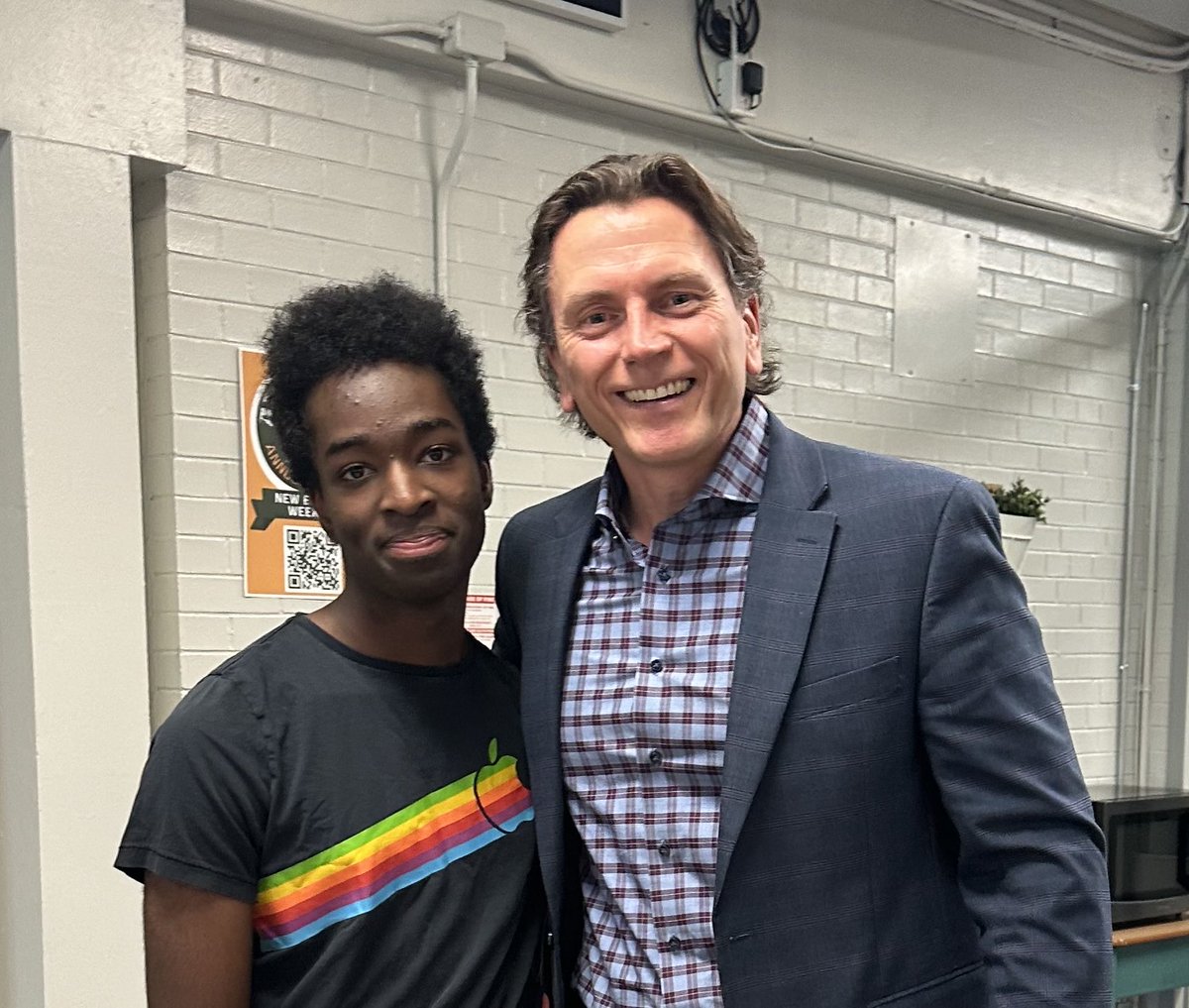 When I visit Aldershot High School, I love it when grade 11 students approach me to tell me who they are. For them, half a lifetime ago I was their principal at CRB. Great to see you again, Taysen!