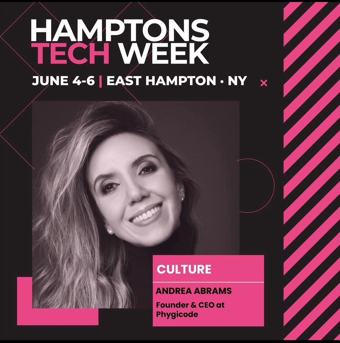 <a href="/phygicode/">Phygicode</a> is thrilled to join <a href="/hamptonstechwk/">HamptonsTechWeek</a> again this year! Join our founder <a href="/AbramsGlobal/">Andrea Abrams</a> next week in East Hampton NY at the beautiful Longhouse Reserve!

Claim your Tickets today... 
🎟 lu.ma/y1xfdwon