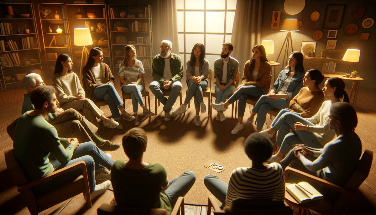 #Empathy #Compassion #ActiveListening #CulturalUnderstanding #HumanConnection #Kindness #Mindfulness #Diversity #Volunteerism #Unity
Here is an image depicting a diverse group of people sitting in a circle and engaging in a heartfelt conversation, symbolizing unity and empathy.