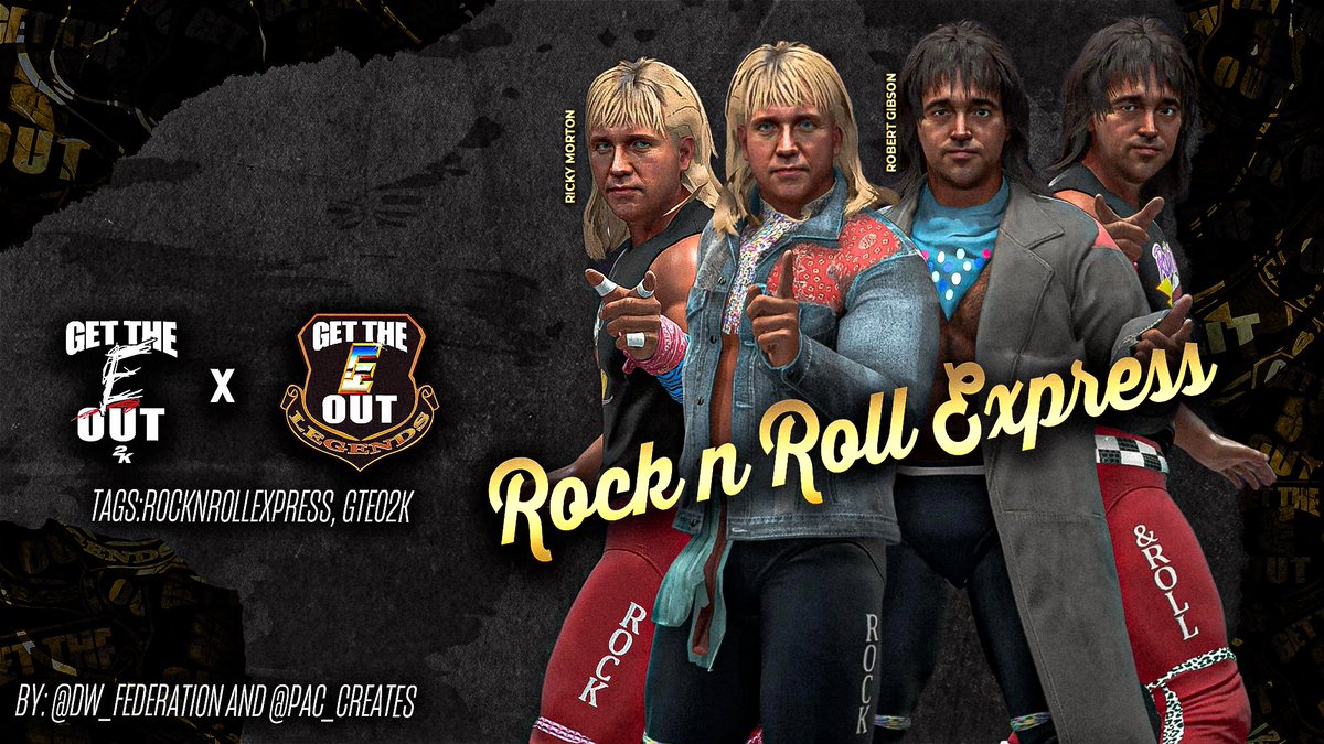 The Rock N Roll Express are available NOW in #WWE2K24 as part of the #GTEO2K project‼️ Collab with @PAC_Creates Movesets: @MylaseoArenas Render: @sinzhq Texture Help: @hamptonhunter97 @Tyrant185 Upload Card: @aaroncantmosh Huge shout out to @WolfgangJT78 for being extremely