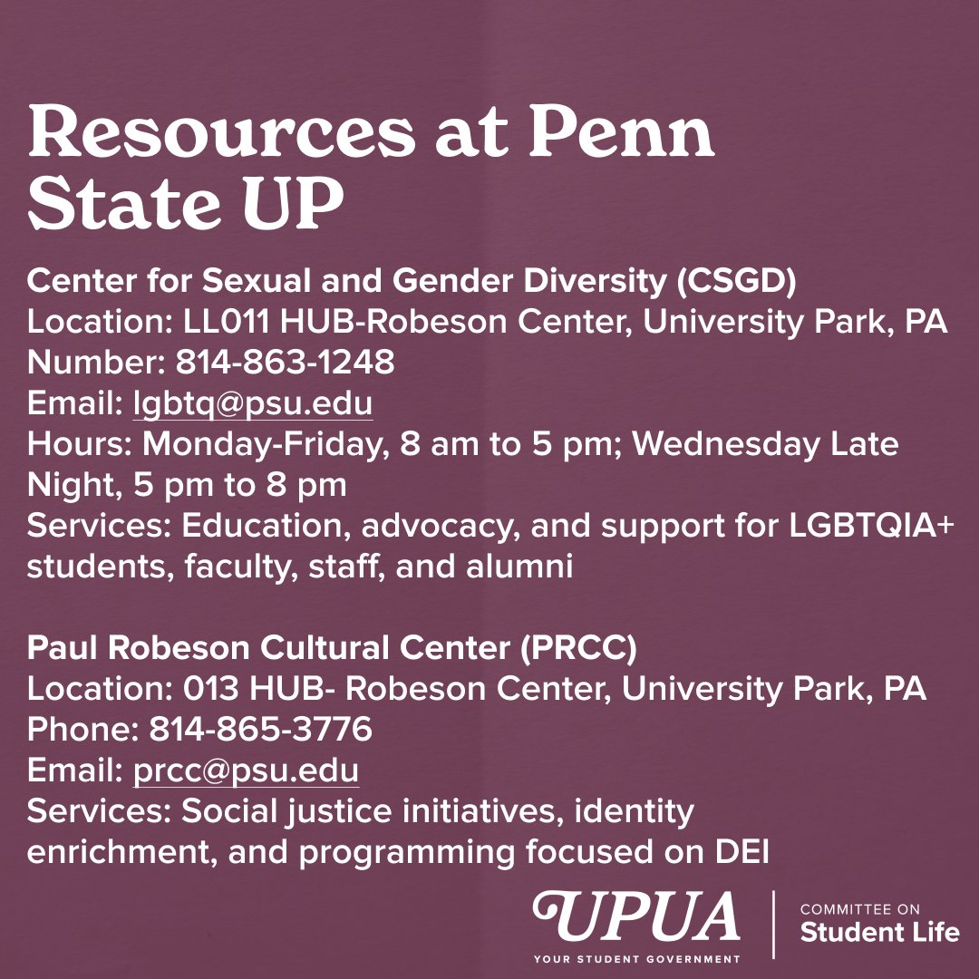 University Park Undergraduate Association tweet media