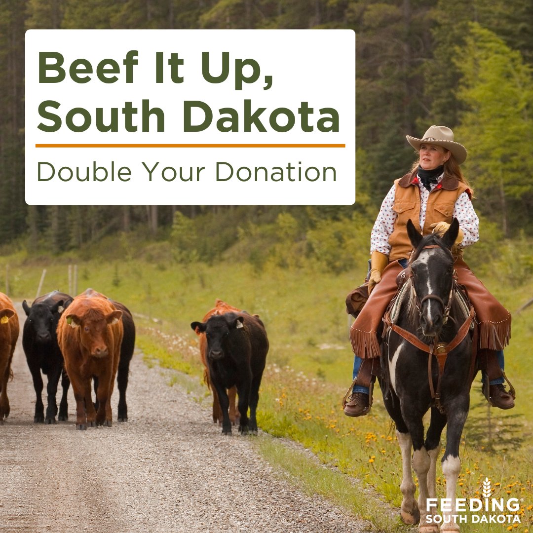 During National Beef Month this May, your donation to Feeding South Dakota will be matched thanks to Parker Freeze Dry! Every contribution helps provide high-quality beef to those facing hunger. Don’t miss out—double your impact today! ❤️ #FeedingSD #NationalBeefMonth #BeefItUpSD