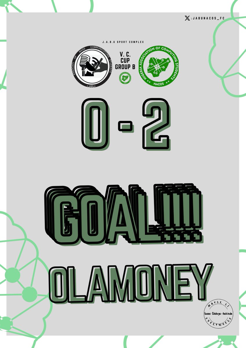 jabunacos_fc's tweet photo. GOALLL!!!L! 💚
OLAMONEY off the bench to extend our lead.

🟡0-2🟢 [90']
#NACOS💚 #MASCSC https://t.co/M6uXLffhGt