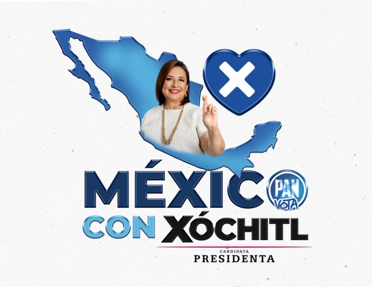 Este 2 de junio, México va con #XóchitlPresidenta. ¡VOTA TODO PAN! @xochitlgalvez.