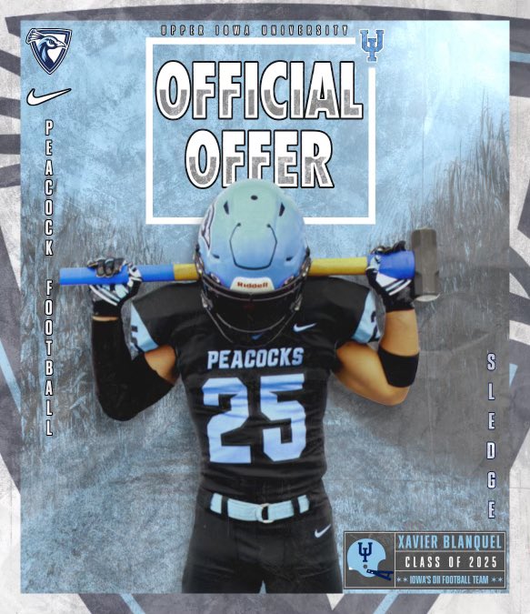 After a great conversation with @Coach_Hoskins I’m honored to receive an offer from @Upper_Iowa_FB @BataviaFootball @CoachCadena @EDGYTIM @FB_Coach_C @BATTLINDOGD
