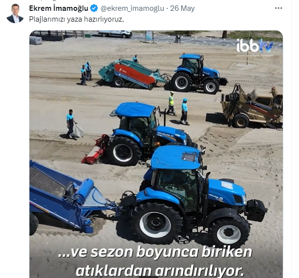 YusufYavuz3's tweet photo. Türkiye 8333 kilometrelik sahil şeridine sahip. Bu sahillerde toplam 46.553 hektarlık kumul var. Aslında "vardı" demek daha doğru. Belediyeler eliyle her sezon öncesi önemli birer ekosistem olan kıyılar tarla sürer gibi traktörlerle sürülüyor. Bu yıl da görüntüler değişmedi. ⬇️ https://t.co/FxG6d6j9Y6