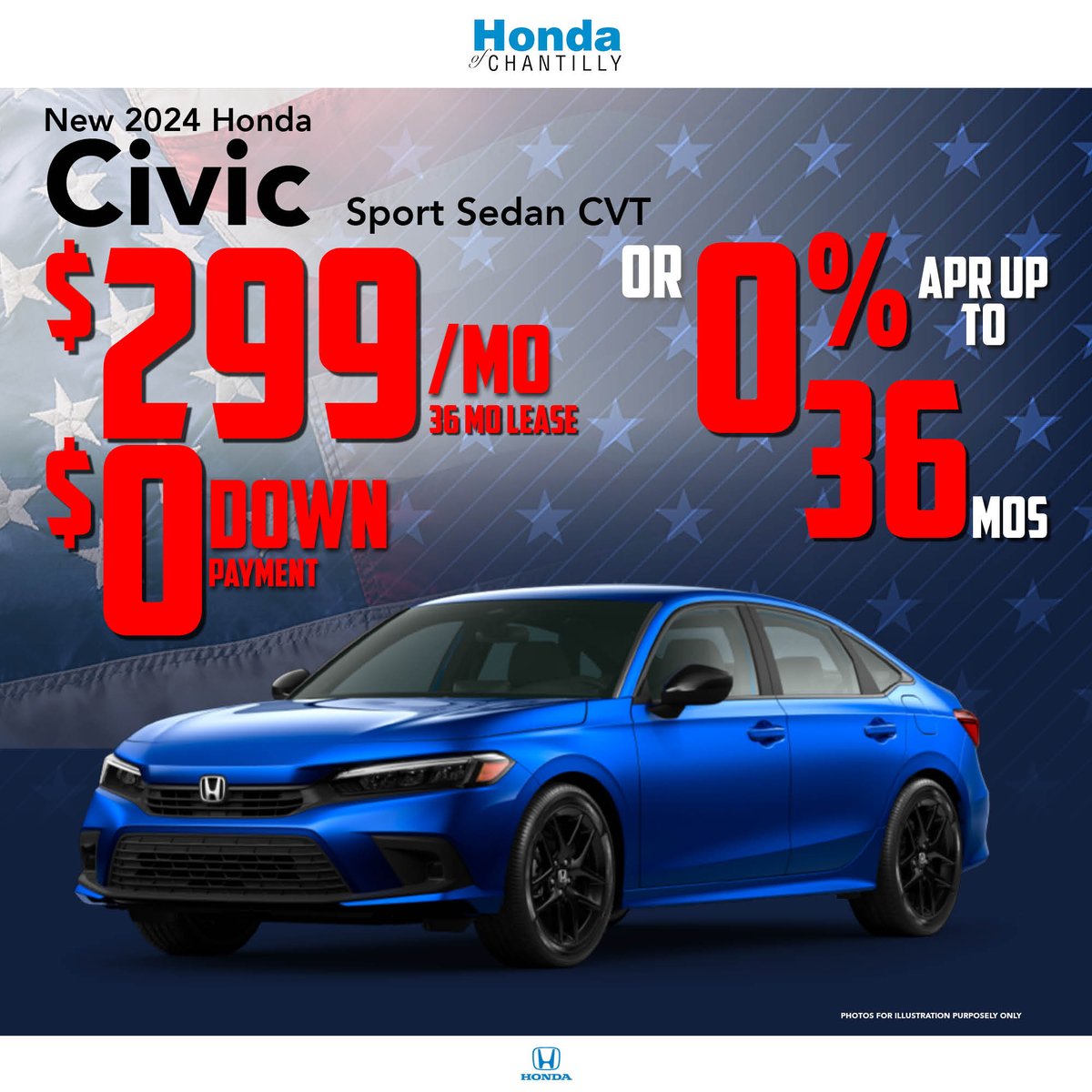 Get the 2024 Honda Civic Sport Sedan for $299 a month with a 36 month + $0 down payment or 0% APR for up to 36 months!

Don't wait! These deals won't last!

Shop now: bit.ly/3xNx4ER

#ilovepohanka #hondaofchantilly #chantillyva #sales #apr