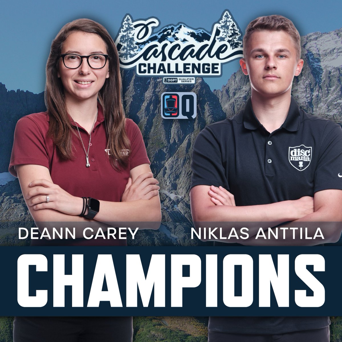 Congratulations to Niklas Anttila and Deann Carey, winners of the 2024 @DiscraftDG Cascade Challenge! You can find more info on our Q-Series here: dgpt.com/q-series/