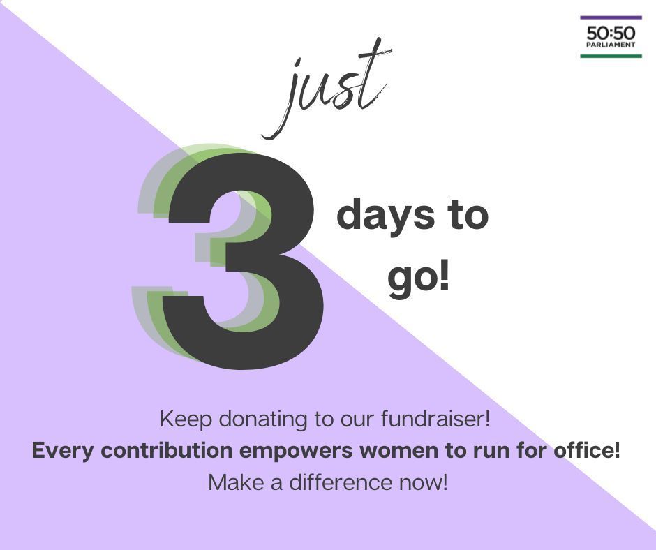 Only 3 days left for our FUNDRAISER! We need your help to create a more inclusive government! Make a difference today! Donate here 👉 buff.ly/3QW1Gee. #RepresentationMatters #Equality