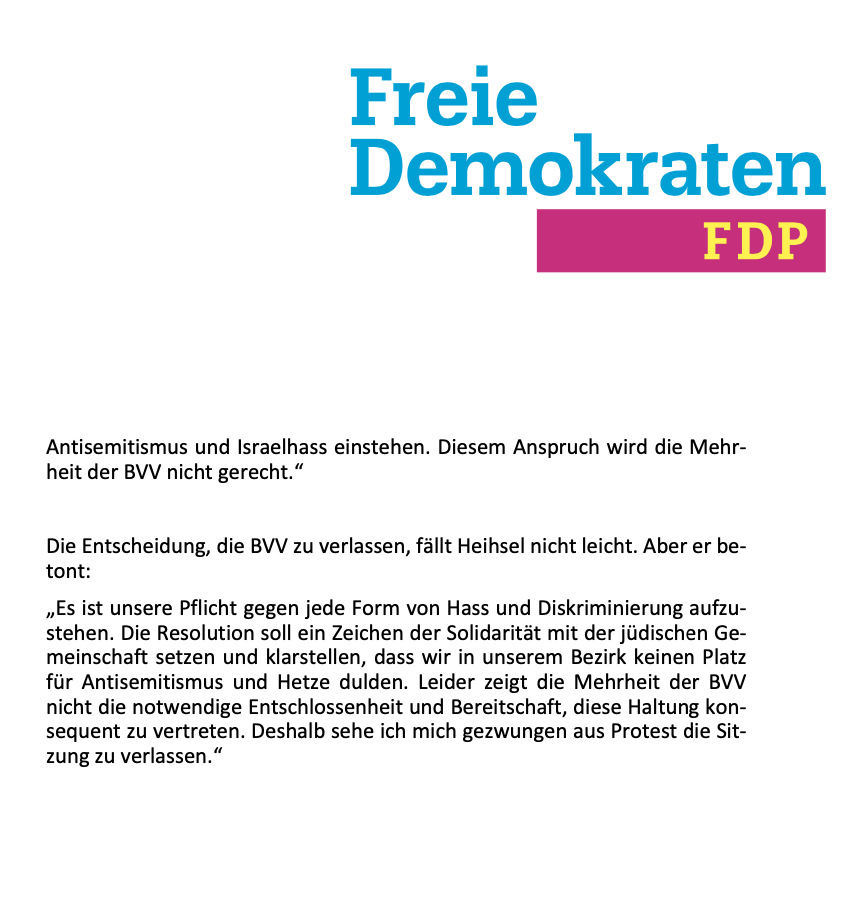 Ich habe soeben die heutige Sitzung der ##bvvxhain aus Protest verlassen. Unsere Beweggründe könnt ihr hier nachlesen 👇