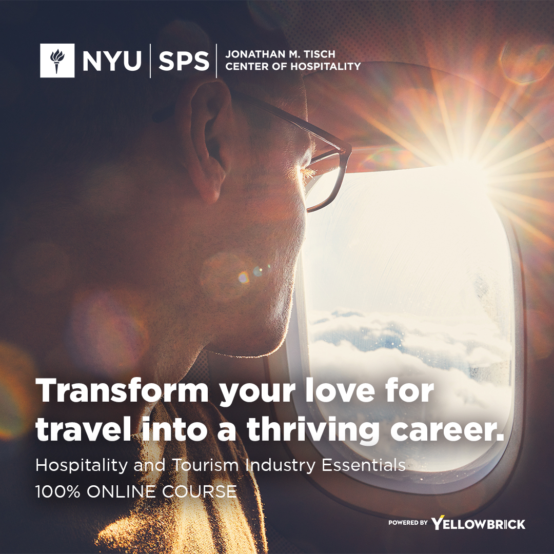 Summer travel season is officially here. 🤗 ✈️

Take the fully online NYU Hospitality and Tourism Industry Essentials course with you on your adventures: ylearn.co/hsptr

 #tourismindustry #hospitalitycareers #travelindustry